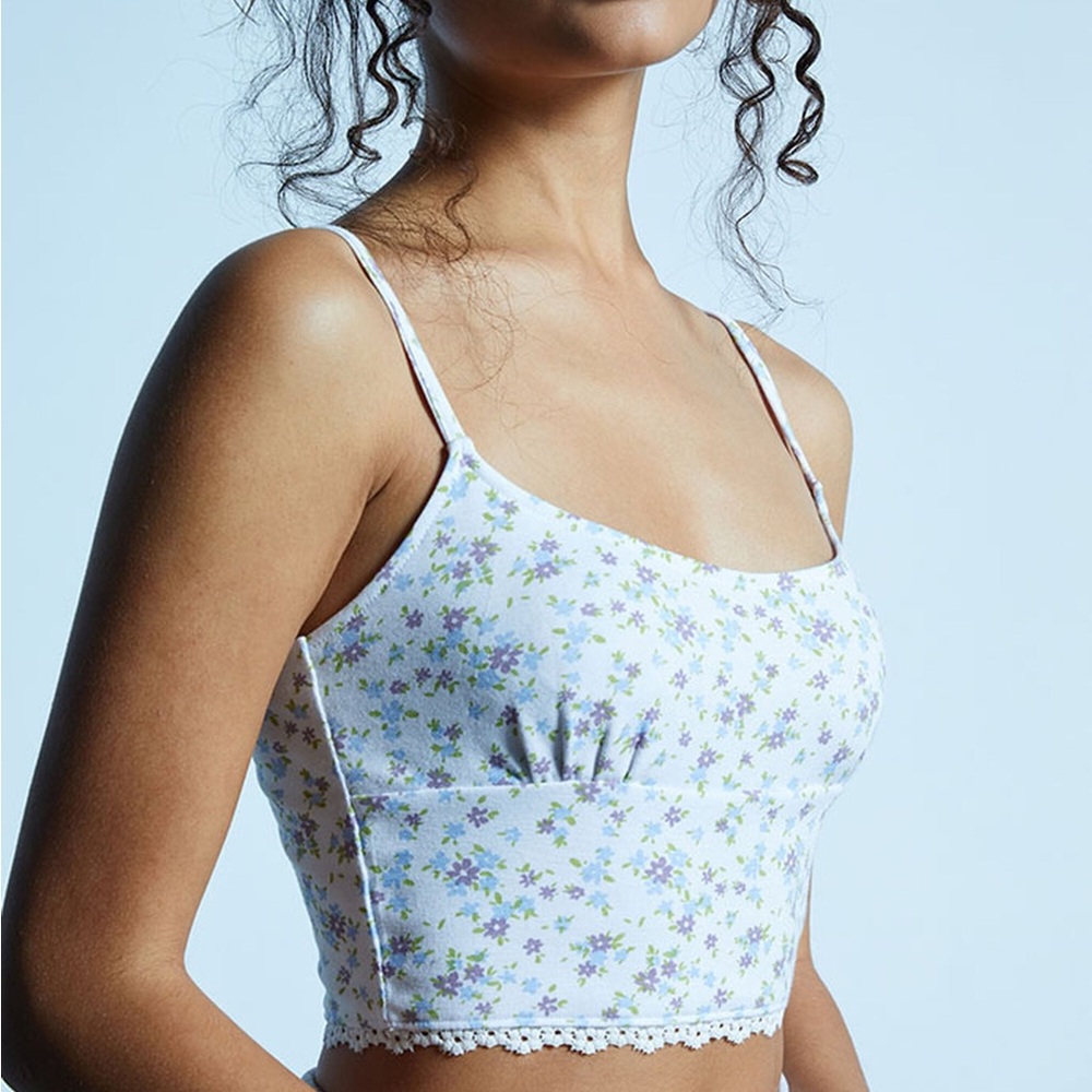 Floral Cropped Tank Top